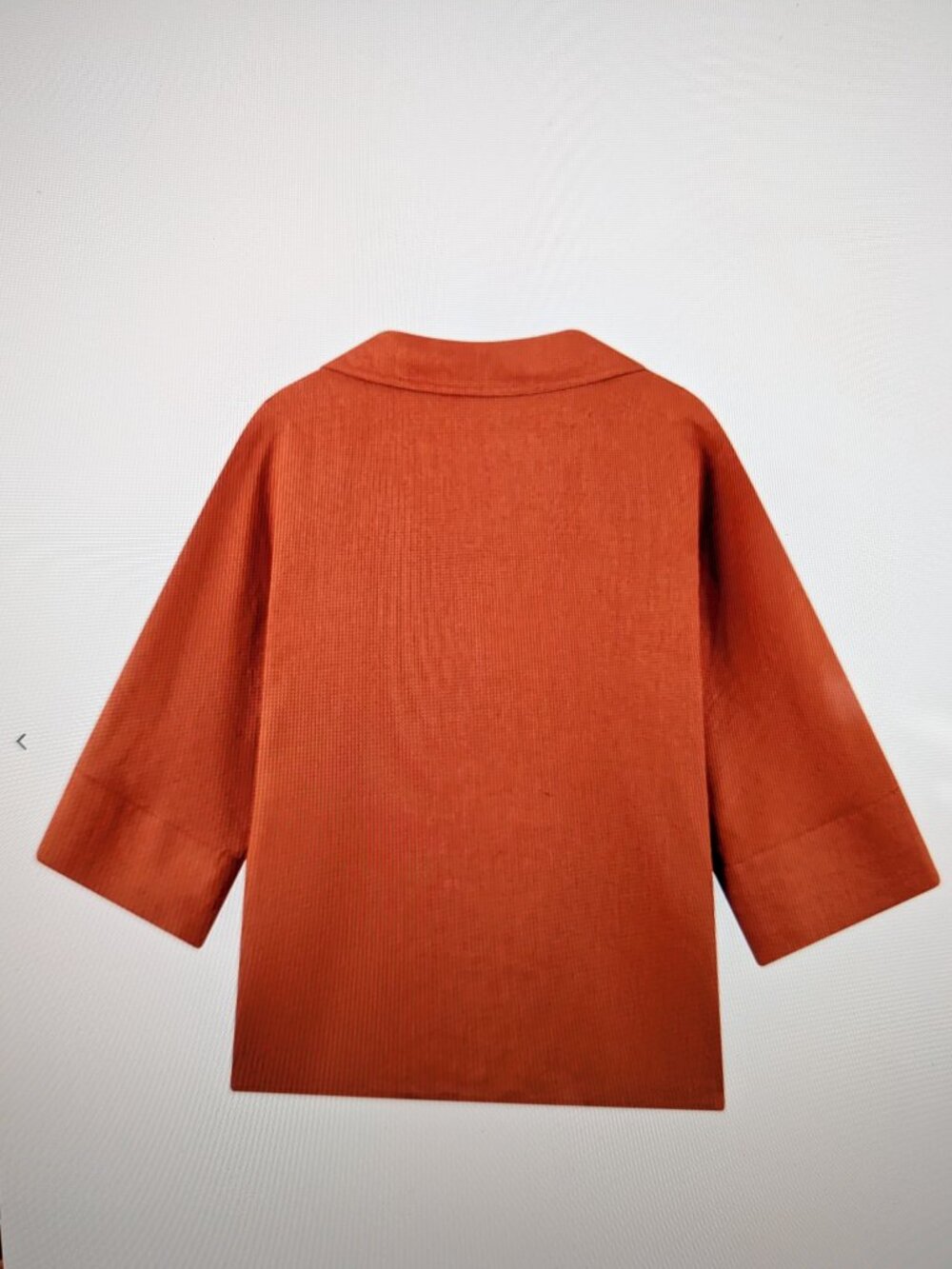 Petite Studio 100% Linen Antoine Blouse Oversize Shirt Top Rust Orange Size S - Picture 9 of 10